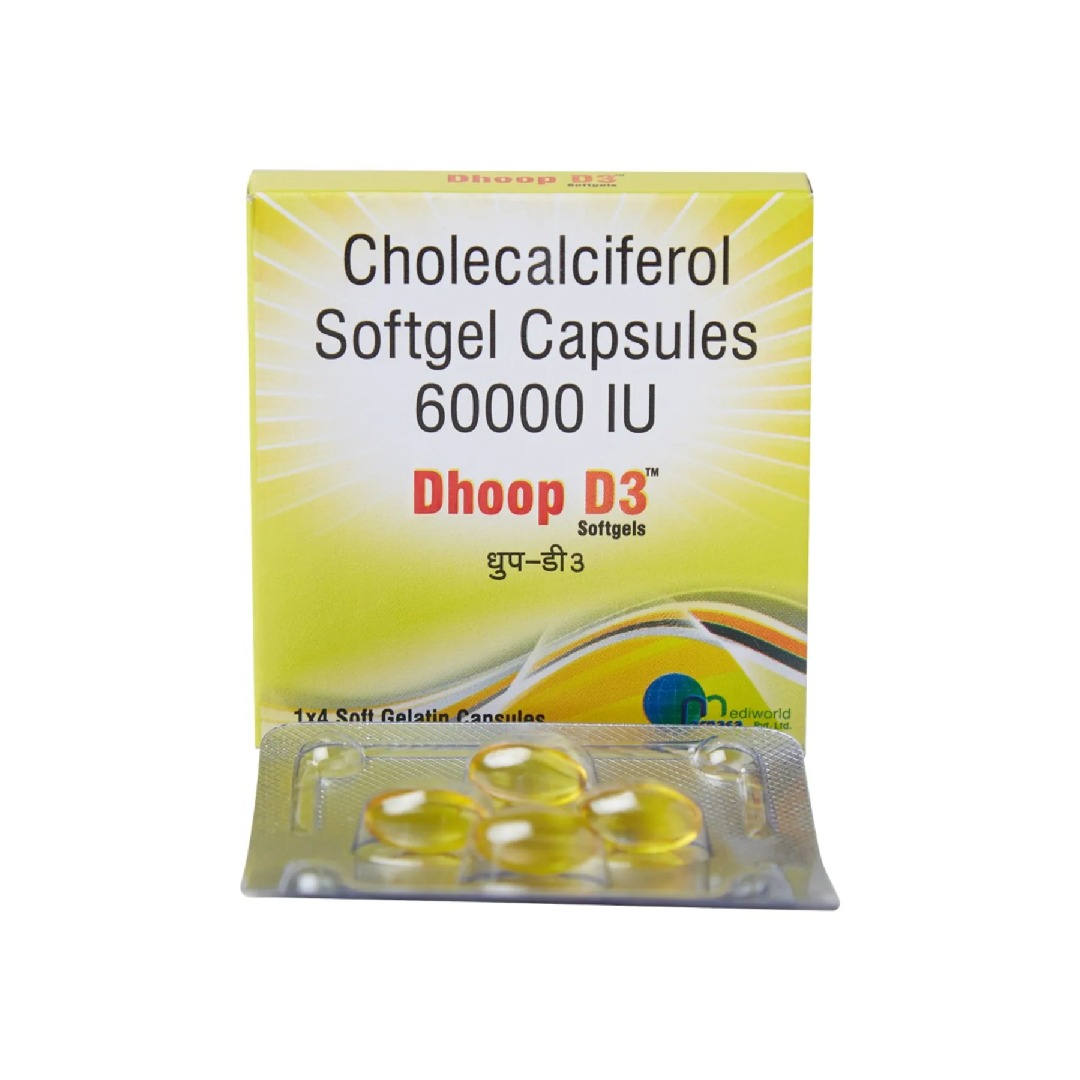 Dhoop D3 60k Soft Gelatin Capsule